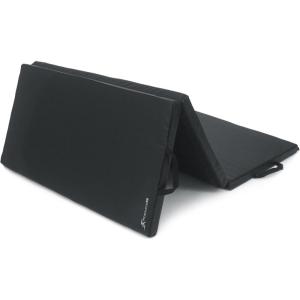 imageProsourceFit TriFold Folding Thick Exercise Mat 6x4 with Carrying Handles for Tumbling Martial Arts Gymnastics Stretching Core WorkoutsBlack