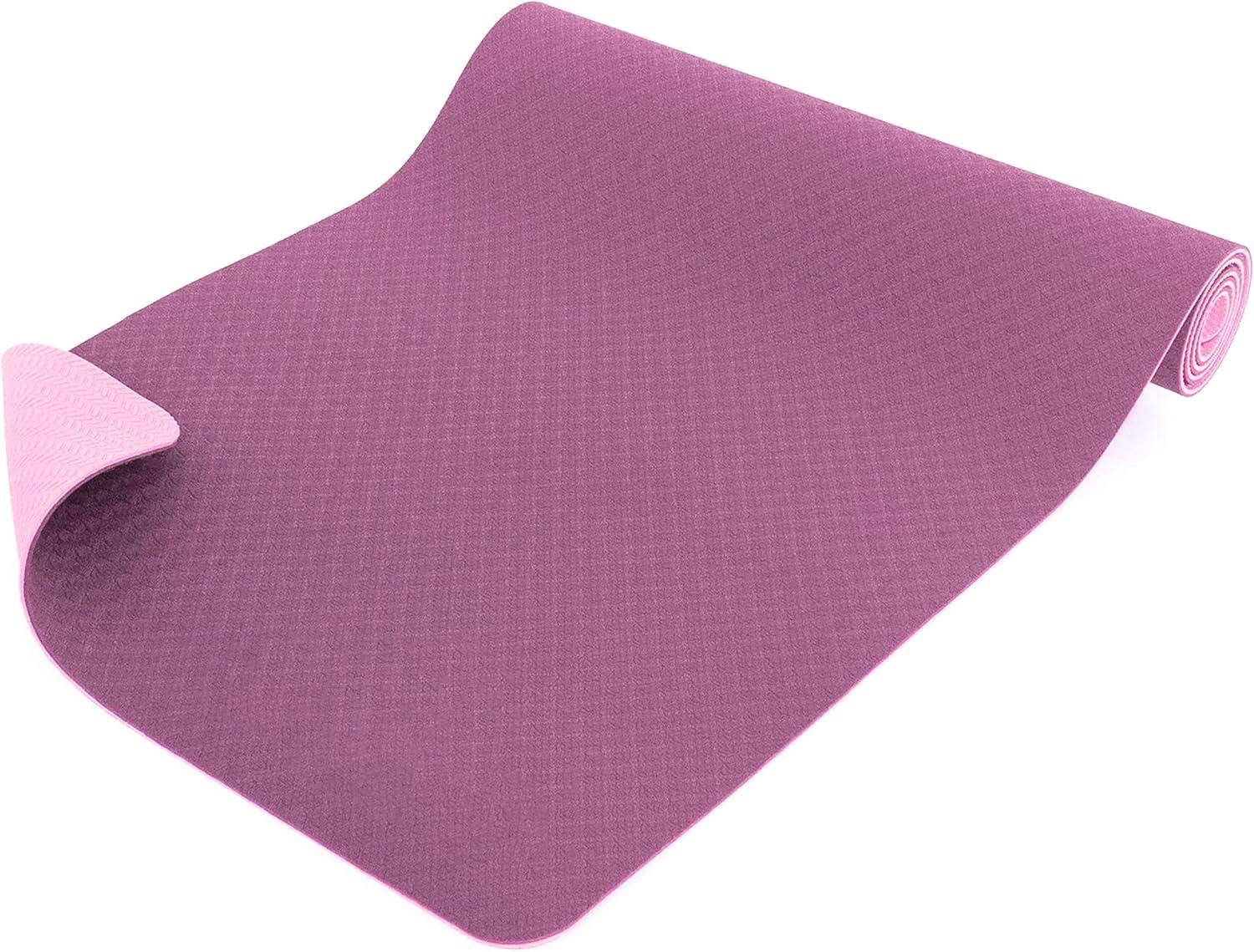imageProsourceFit Natura TPE Yoga Mat 14quot 6mm Thick 72quot Long Reversible with HighDensity Cushion ampamp Nonslip Texture Ecoconscious ampamp Hygienic