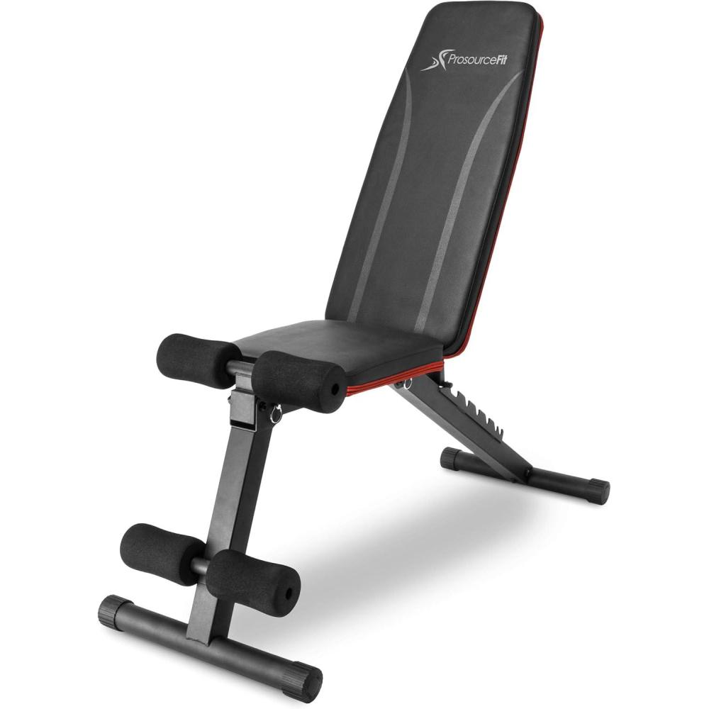 imageProsourceFit Foldable ampamp Adjustable MultiPurpose Weight Bench for Home and Gym FullBody Strength Training Workouts Fitness Exercises and Weight TrainingAdjustable