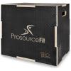 imageProsourceFit 3in1 Wood Plyometric Jump Box For Cross Conditioning Agility Vertical Jump Training ampamp Plyo Workouts Beige 30L x 24W x 20HBlack 16 x 12 x 14