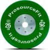 imageProsourceFit Competition Color Training Bumper Plates Rubber with Steel Insert 45lb Calibrated for Cross Conditioning Power Lifting Weight TrainingGreen 25lb