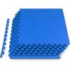 imageProsourceFit Exercise Puzzle Mat 1in Checkered EVA Foam Floor Tiles w NonSlip Texture Gym Mat w Interlocking Foam Tiles for Adjustable Surface Shock Absorbing Waterproof Gym Flooring BlueBlue  12 Inch  6 Tiles  24 Sq Ft