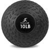 imageProsourceFit Slam Medicine Balls 5 10 15 20 25 30 50lbs Smooth and Tread Textured Grip Dead Weight Balls for Strength and Conditioning Exercises Cardio and Core WorkoutsTread  Black