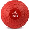 imageProsourceFit Slam Medicine Balls 5 10 15 20 25 30 50lbs Smooth and Tread Textured Grip Dead Weight Balls for Strength and Conditioning Exercises Cardio and Core WorkoutsTread  Red