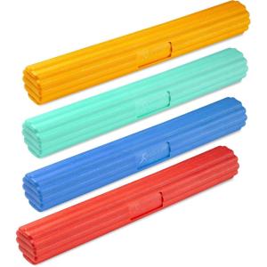 imageProsourceFit Flex and Twist Bars Sets and Singles Resistance Bars for Occupational Therapy Tennis Elbow Treatment and Wrist Strengthening 12in Long Compact Rubber Therapy Tool4 Pack