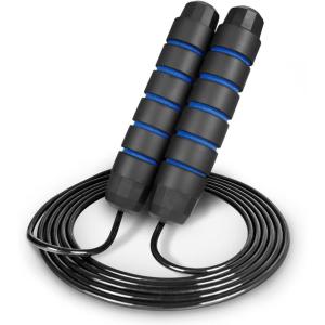 imageProsourceFit Speed Jump Rope up to 8 Foot Adjustable Length for Men and Women Foam Handles Ultra Light Rope for Boxing Jumping Exercises and Cardio WorkoutBlue