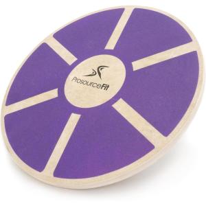 imageProsourceFit Wooden Balance Board NonSlip Wobble Core Trainer 1575in 395cm Diameter with 360 Rotation for Stability Training Full Body Exercises Physical TherapyPurple